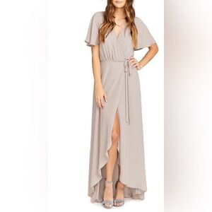 NWOT Show Me Your Mumu Sophia Wrap Tan Dress